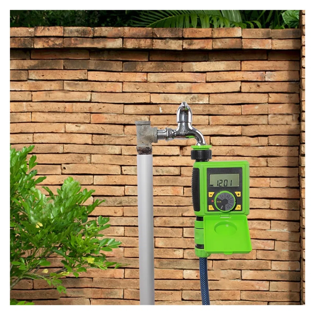 Zegar do nawadniania ogrodu YW-9B Ekran LCD Automatyczny elektroniczny system nawadniania nawadniania Sterownik zaworu elektromagnetycznego z opóźnieniem deszczu i funkcją ręczną (kolor: 26301-9) (Co