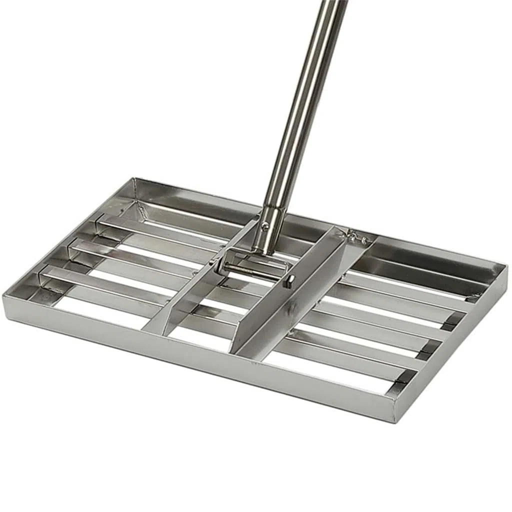 Wyrównywacz trawnika z długim uchwytem, grabie do wyrównywania trawnika ze stali nierdzewnej, narzędzie do wyrównywania trawnika do gleby, trawy, pola golfowego, narzędzie do wyrównywania trawnika,