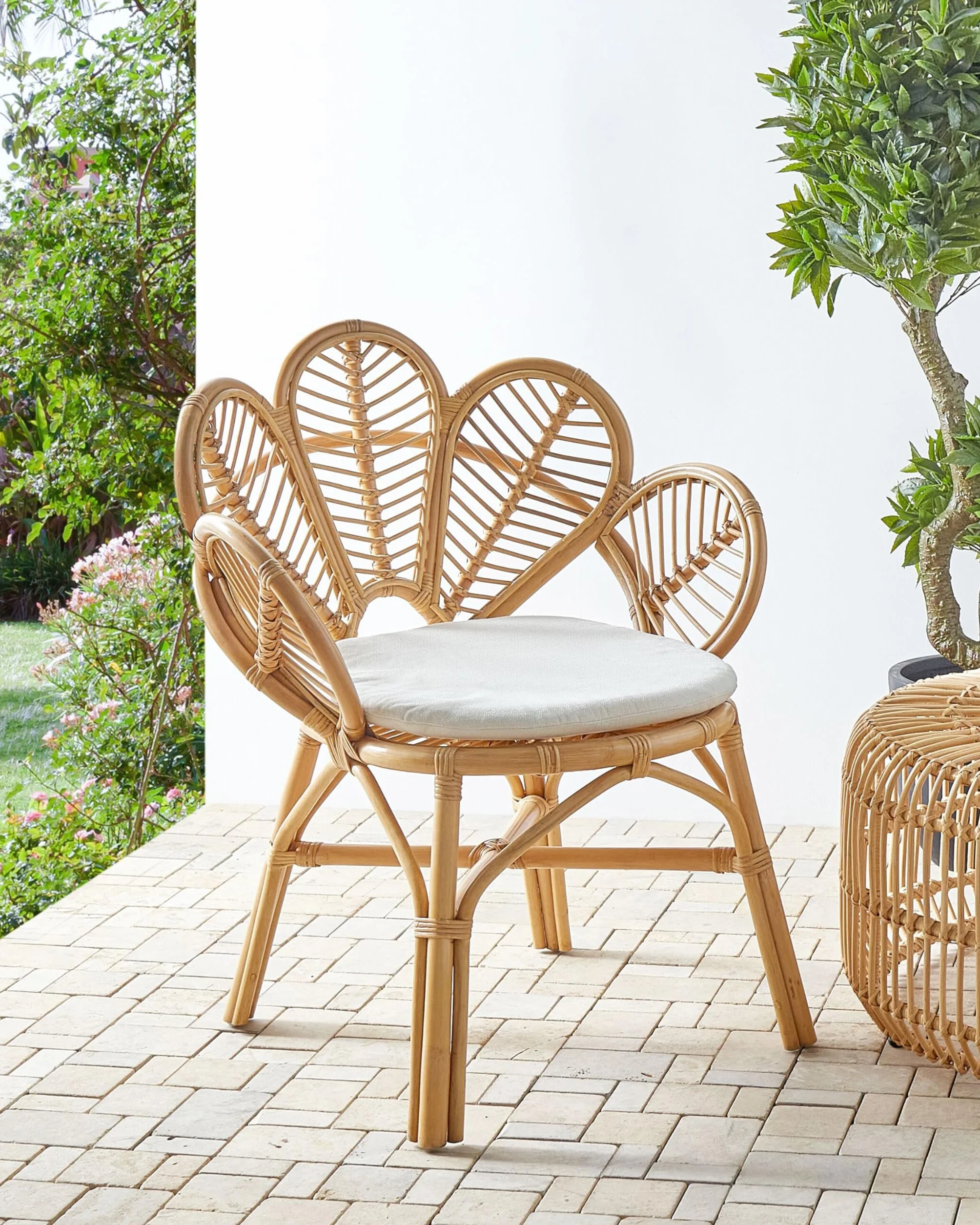 Fotel ozdobny rattanowy Florentine II boho patio salon