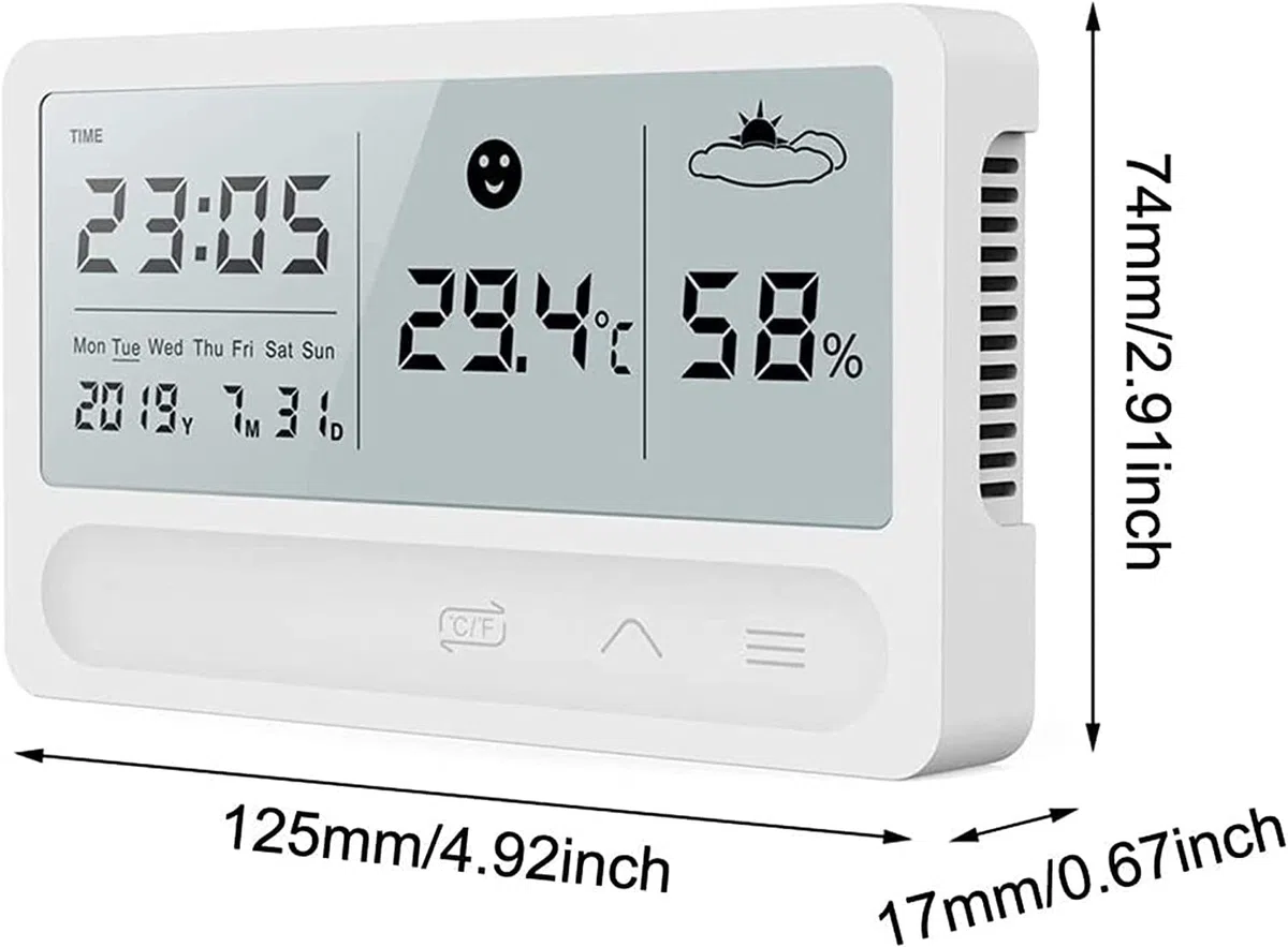 Stacje pogodowe Bezprzewodowy termometr do wewnątrz/na zewnątrz Monitor temperatury i wilgotności Bezprzewodowa stacja pogodowa Zegar termometr temperatury z wyświetlaczem LCD