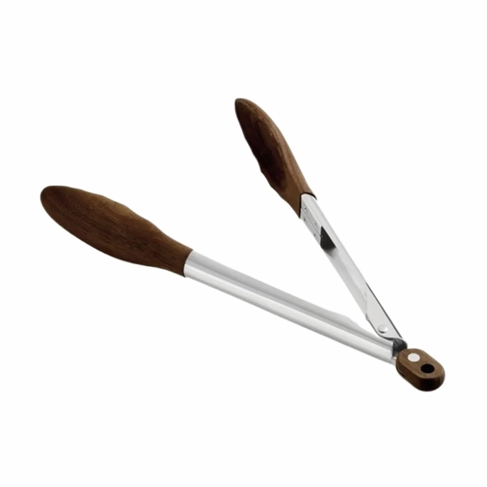 Szczypce Grilla Szczypce Do Grilla Ze Stali Nierdzewnej Z Drewnianą Główką, Odpowiednie Szczypiec Grillowania W Formie Bufetu Kuchenne(29cm)