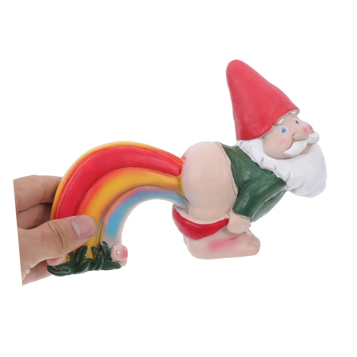 Mipcase 2 Krasnal Ogrodowy z Żywicy Figurka Dekoracyjna Stylu Tęczowym Uroczy Gnome Do Ozdoby Ogrodu i Wnętrza Idealny Halloween i Przyjęcia