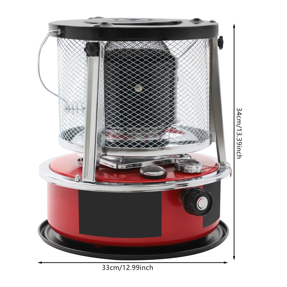 Ogrzewanie naftowe 8000BTU | zbiornik 1,37 Gal | czas pracy 18 h | kemping i garaż | Przenośny grzejnik naftowy | 15-18 m² | ręczny zapłon | outdoorowy