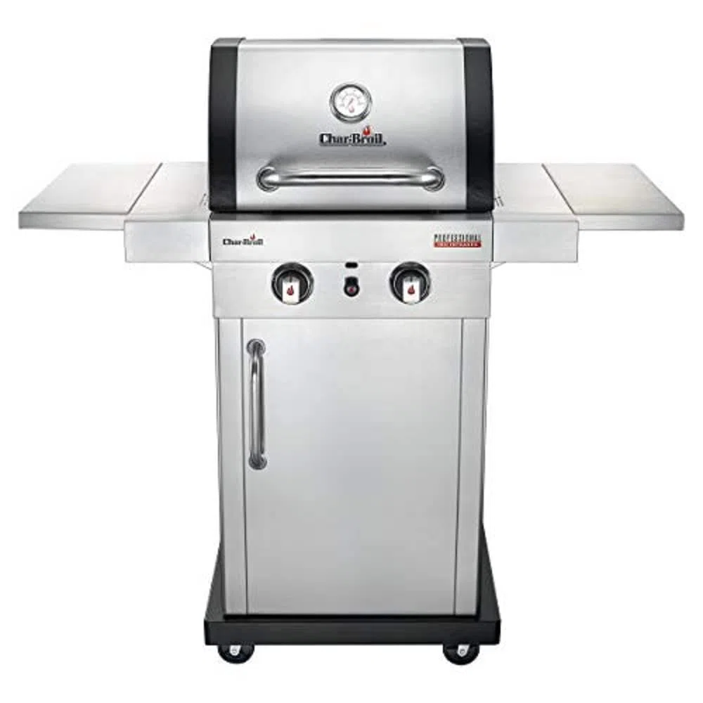 Char-Broil Professional 2200 S grill gazowy z 2 palnikami z technologią TRU na podczerwień, idealny do gotowania na zewnątrz, ogrodu, na balkon i taras, wykończenie ze stali nierdzewnej