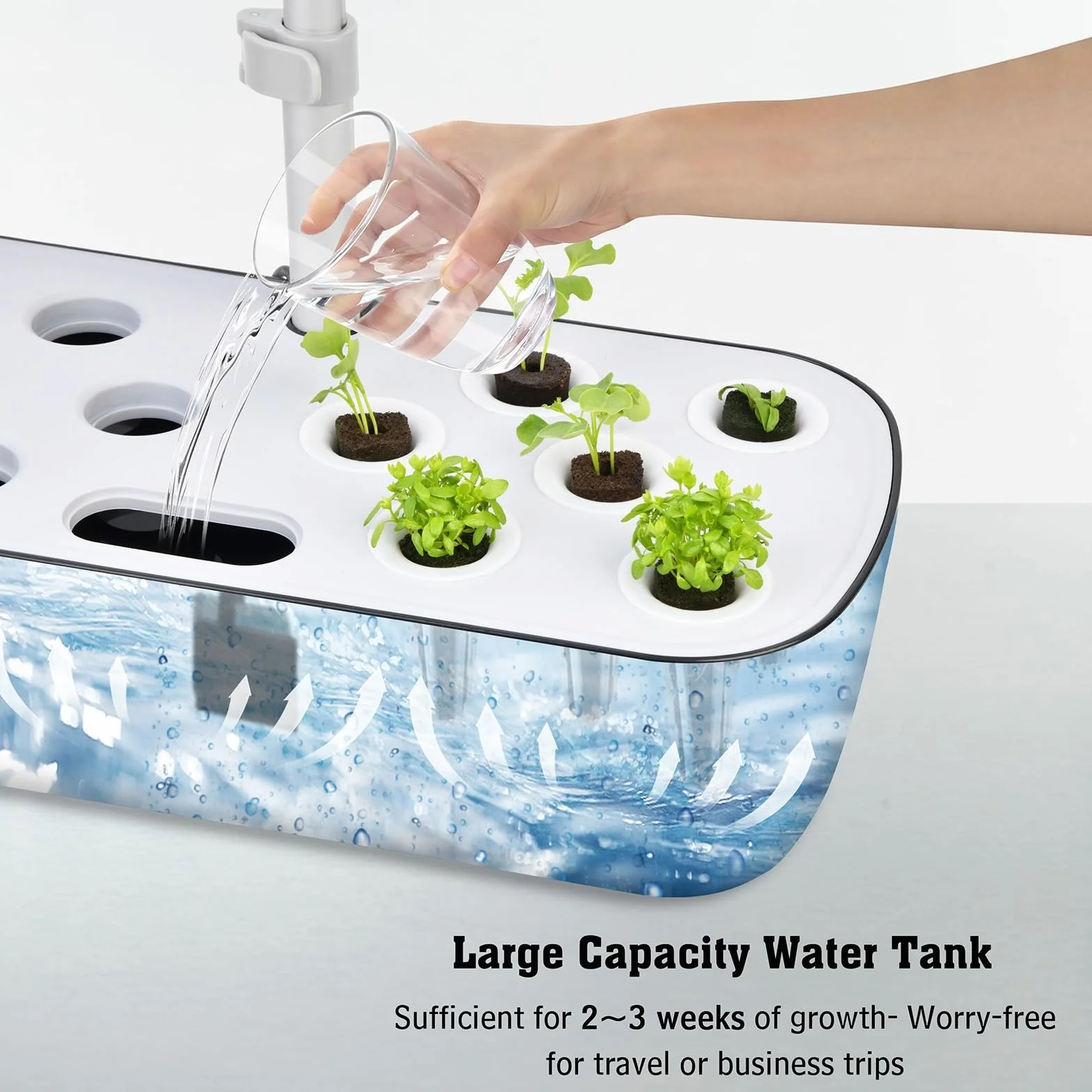 12 Pods Hydroponics Growing System, Indoor Herb Garden with LED Grow Light, Plants Germination Kit with Automatic Timer, Smart Garden Planter, Height Adjustable, for Home & Kitchen Gardening