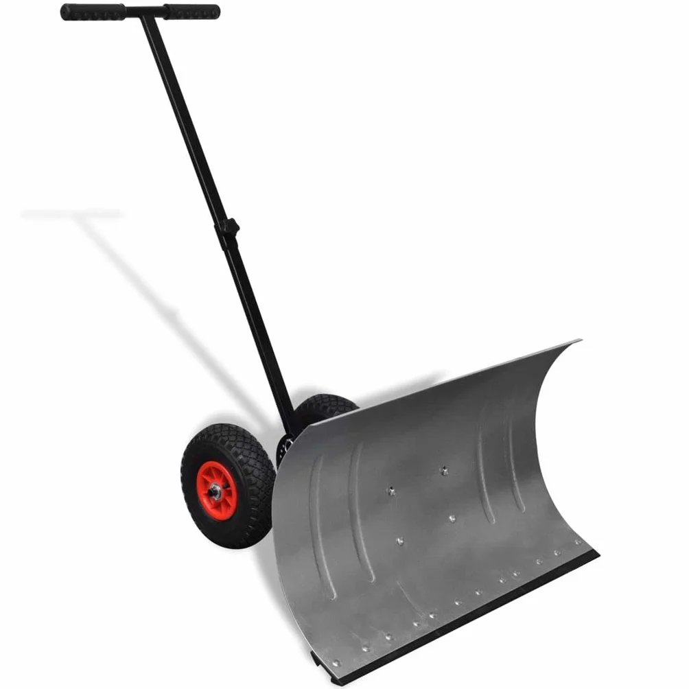 Gecheer Odśnieżarka Ręczny Regulowany z kołami 74 x 46 cm 12 kg