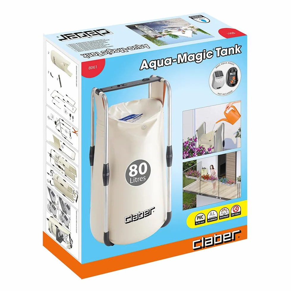 Zbiornik Claber Aqua-Magic, 80L składany zbiornik z PVC