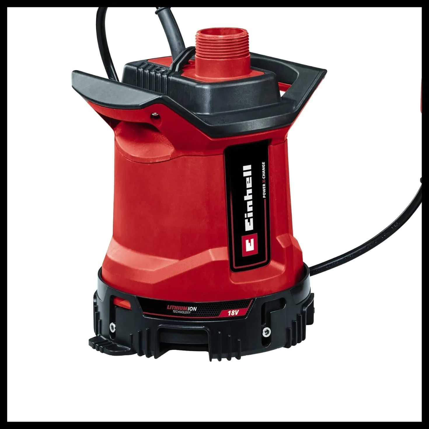 Einhell Akumulatorowa pompa do wody brudnej GE-DP 18/25 LL Li-Solo Power X-Change (18 V, wydajność przepływu 7000 l/h, płytkie zasysanie, wysokość podnoszenia 5 m, tryb ECO i BOOST, bez akumulatora)