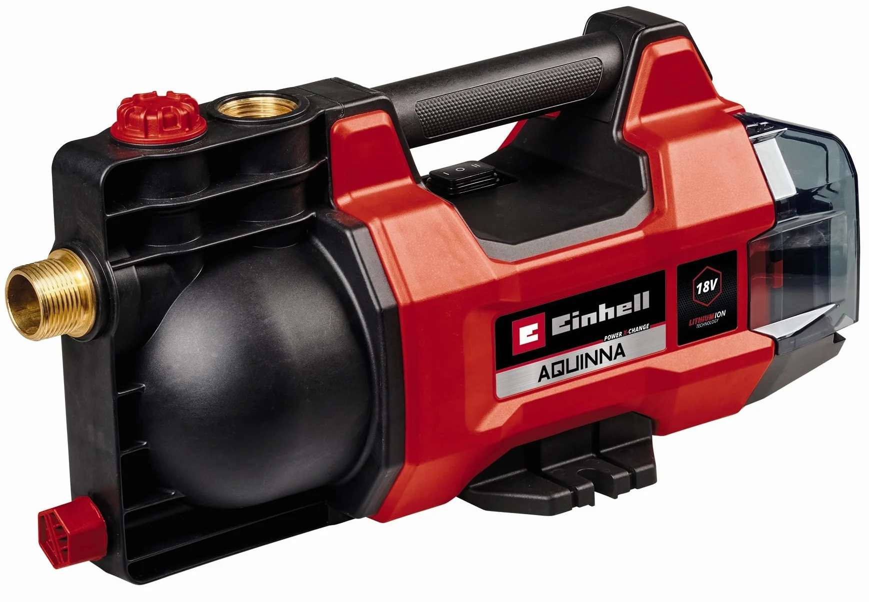 Einhell akumulatorowa pompa ogrodowa AQUINNA 18/28 Power X-Change (18 V, wyd. przepływu 2800 l/h, maks. wysokość 25 m, tryb ECO/Boost, zabezpieczenie przed przeciążeniem i mrozem, bez akumulatora)