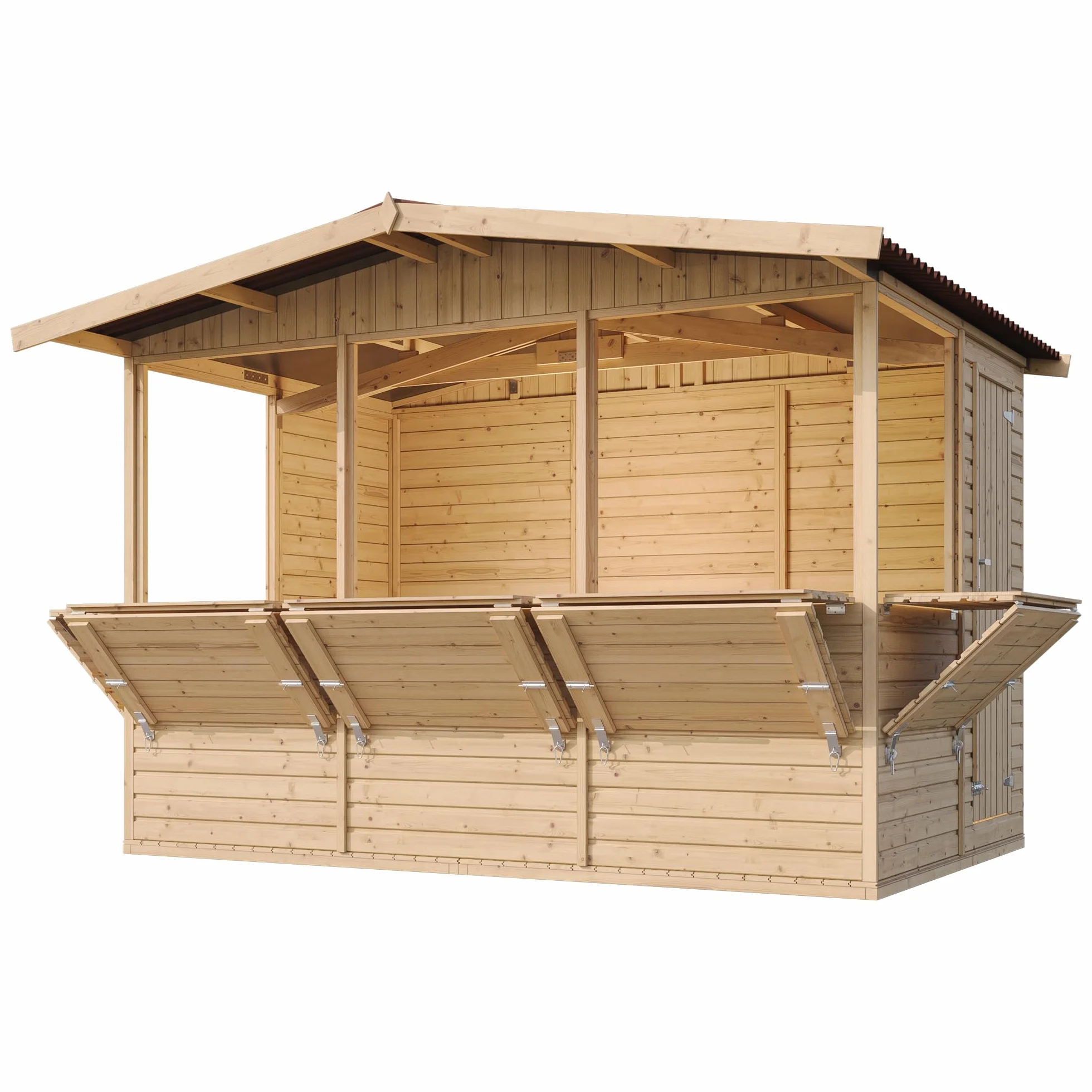 TIMBELA M150B Drewniany domek ogrodowy 200 x 300/6 m², sosna, świerk