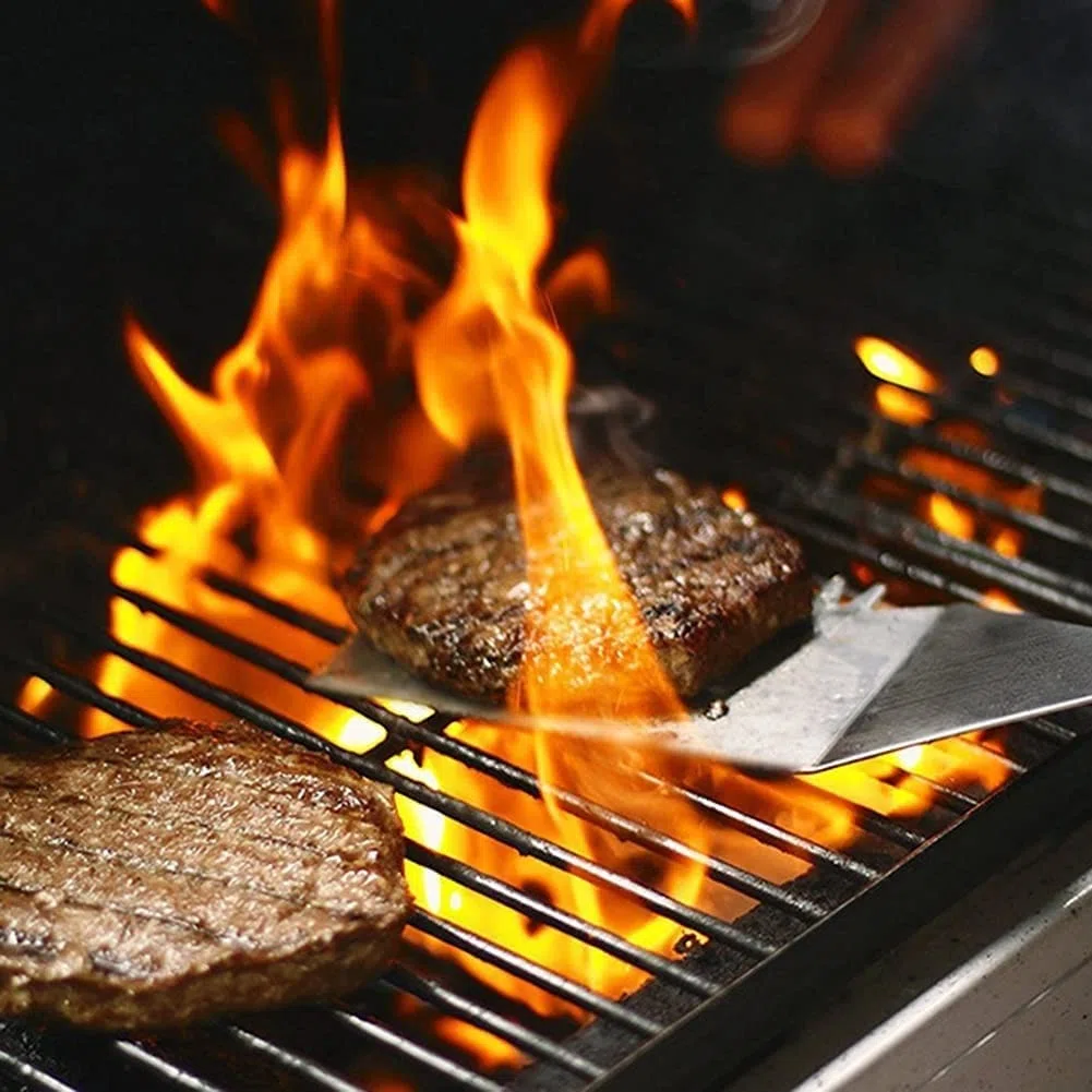 Akcesoria do grilla, zestaw narzędzi do grillowania ze stali nierdzewnej Zestaw do grillowania do kuchni kempingowej 3 szt