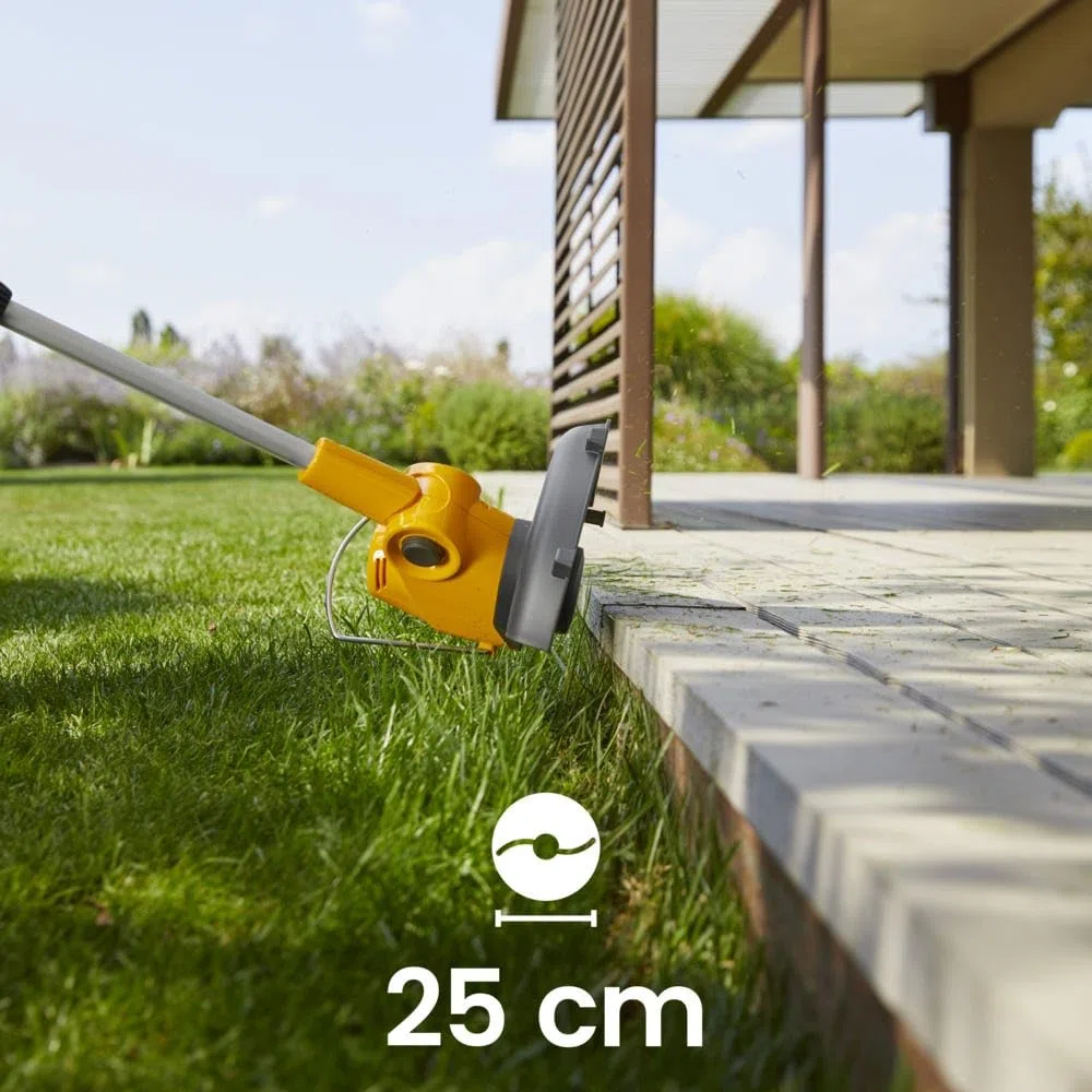 STIGA Podkaszarka GT 100e zestaw akumulatorowy, do pielęgnacji ogrodu, szerokość cięcia 25 cm, 20 V (2 Ah) akumulator ePower, 150 W, z akumulatorem i ładowarką, Żółta