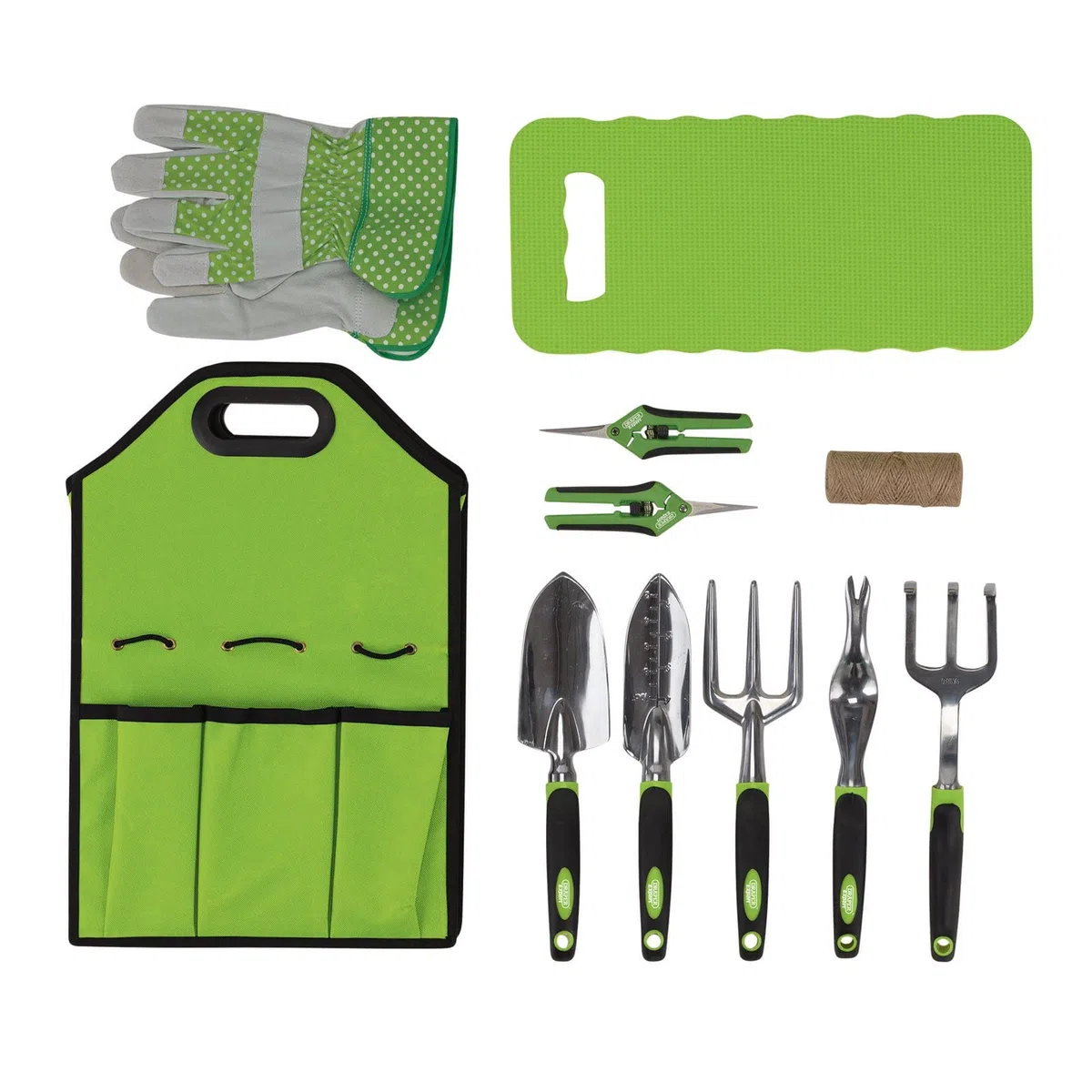 Draper 08998 Aluminiowy zestaw narzędzi ogrodowych z torbą do przechowywania (11 szt.)