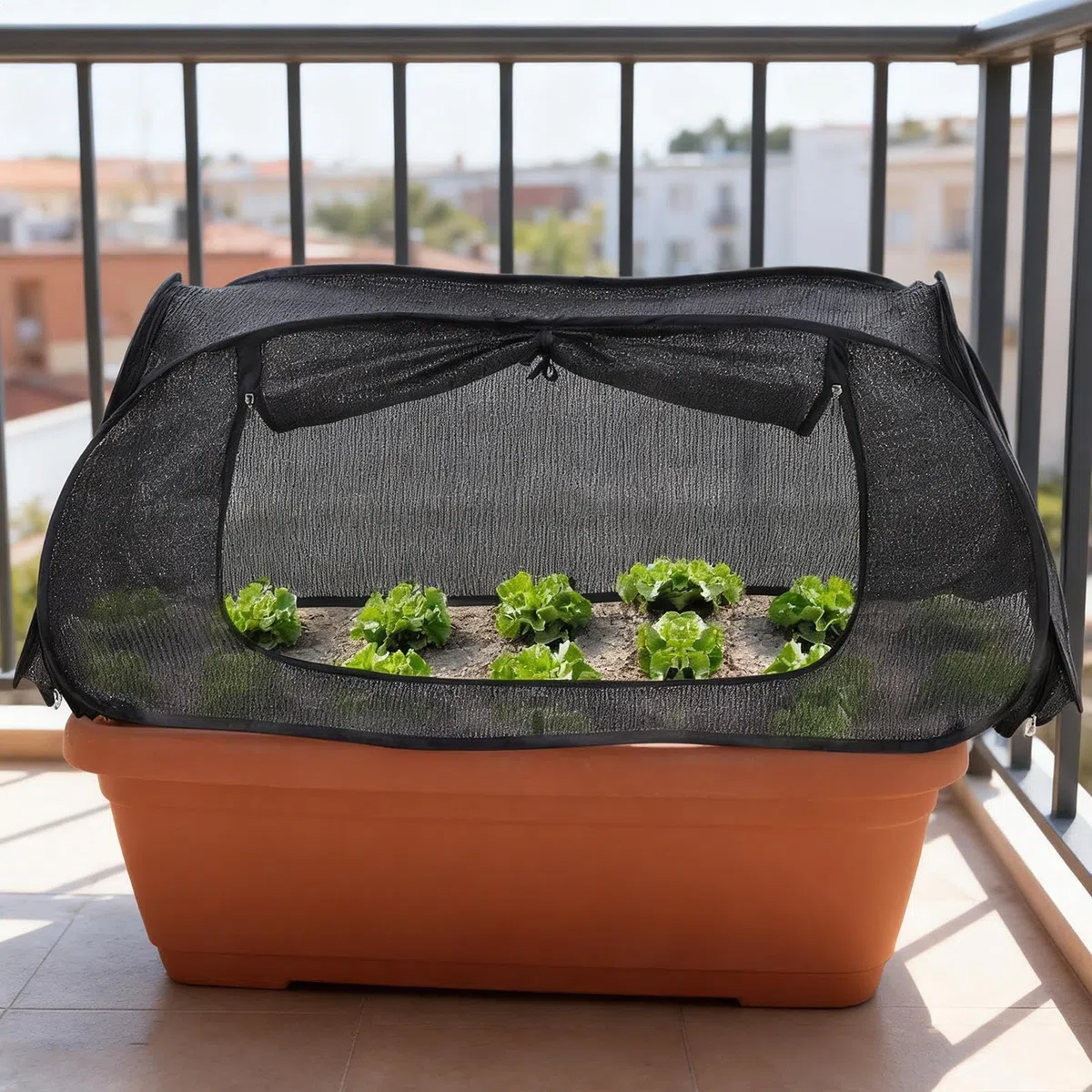 Pokrowce ogrodowe na podwyższone grządki – siatkowa osłona szklarni, 110 x 40 x 40 cm, idealna do ochrony roślin i sadzonek pomidorów na zewnątrz