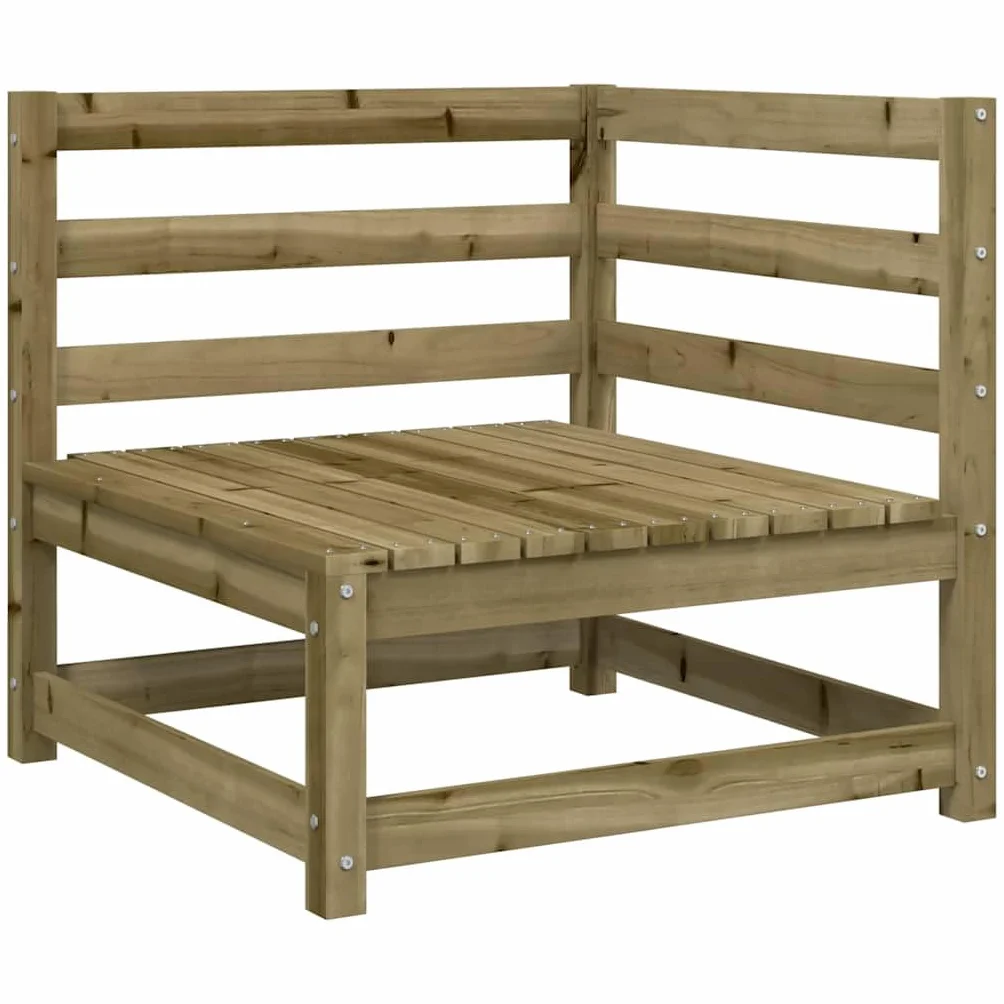 vidaXL Ogrodowa sofa narożna, 70x70x67 cm, impregnowane drewno sosnowe, kanapa ogrodowa, kanapa modułowa, siedzisko modułowe, siedzisko do ogrodu