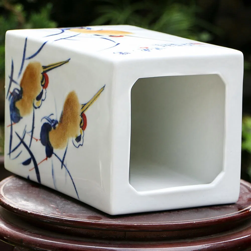 Jingdezhen ceramiczna doniczka niebiesko-biała porcelanowa doniczka chińska doniczka bonsai bohema dekoracyjna doniczka stołowa centralny element stołu do biura domowego, A