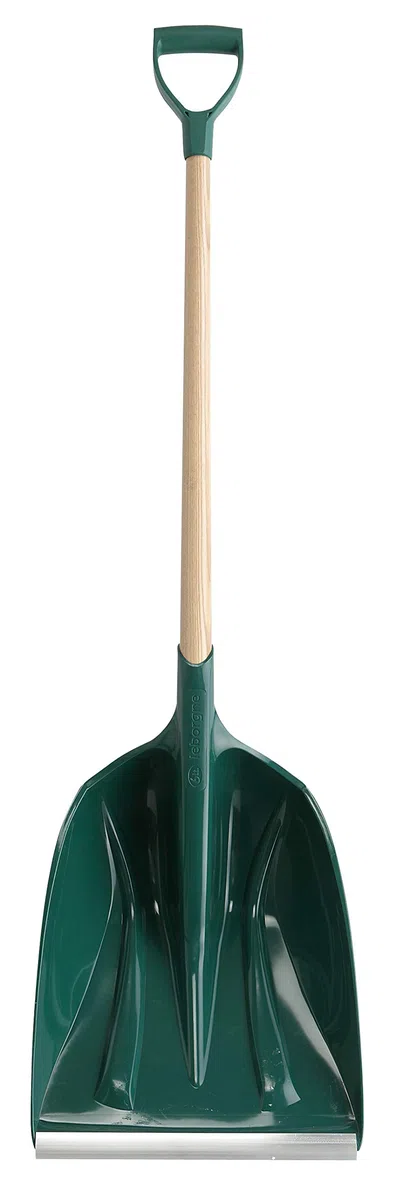 Leborgne Łopata do śniegu i ziarna Vmax, Materiał polimerowy, ergonomiczny uchwyt z tworzywa sztucznego, aluminiowa listka, drewniana rączka 90 cm, szerokość: 36 cm, Waga: 1,9 kg