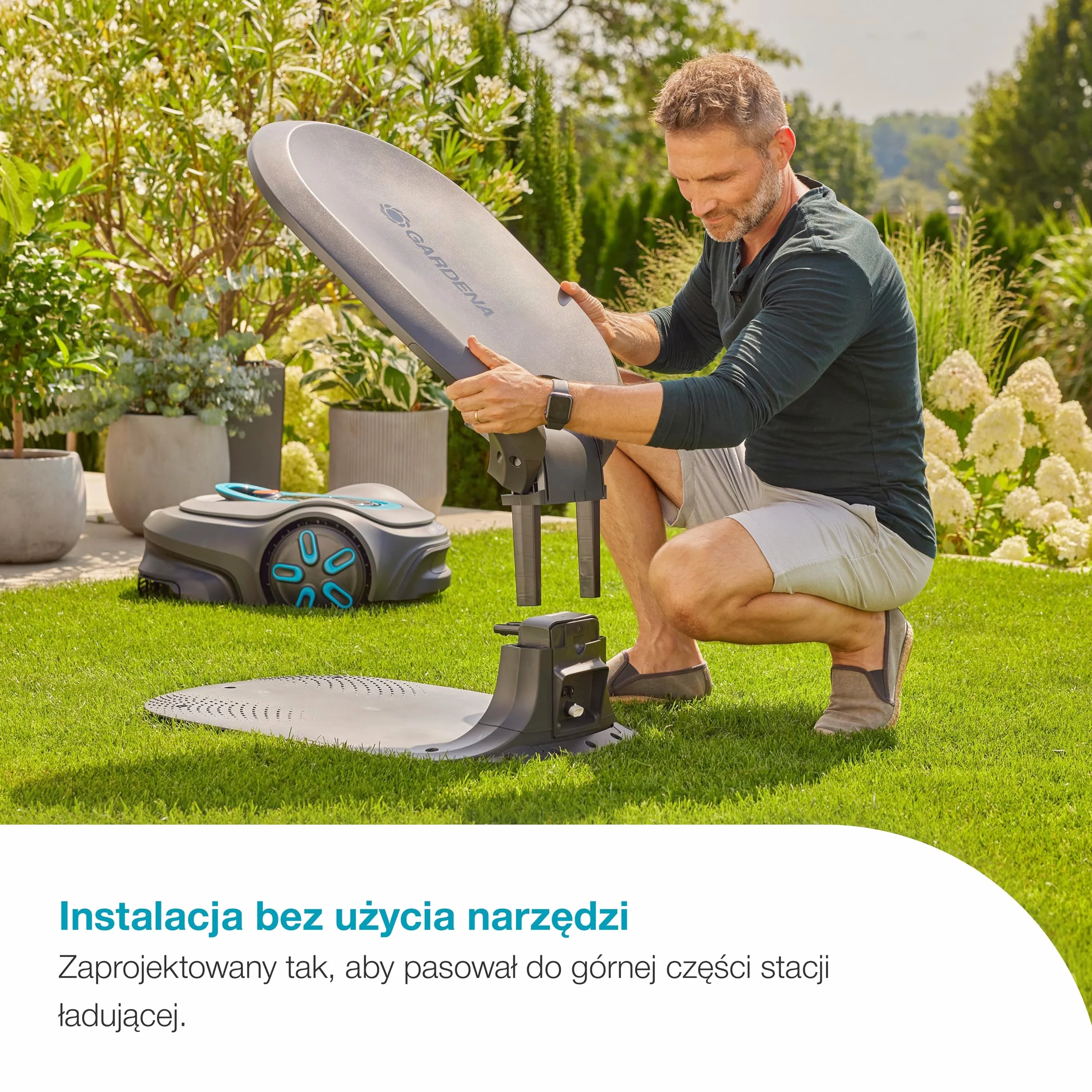 Gardena Automatyczna kosiarka garażowa kompatybilna z SILENO pro max ochrona przed warunkami atmosferycznymi (15025-20)