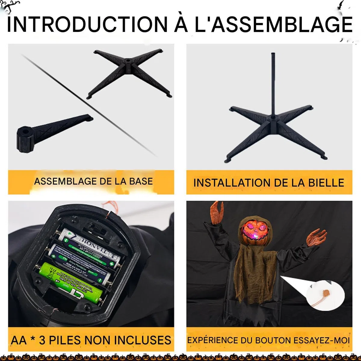 Générique Dekoracje Halloween - Impreza Ducha Ornament | Straszny O?wietlony Oscyluj?cy Wystrój z d?wi?kiem taras, trawnik, werand?, imprez?, ?cie?k? tyln?, podwórko, festiwal, ogród
