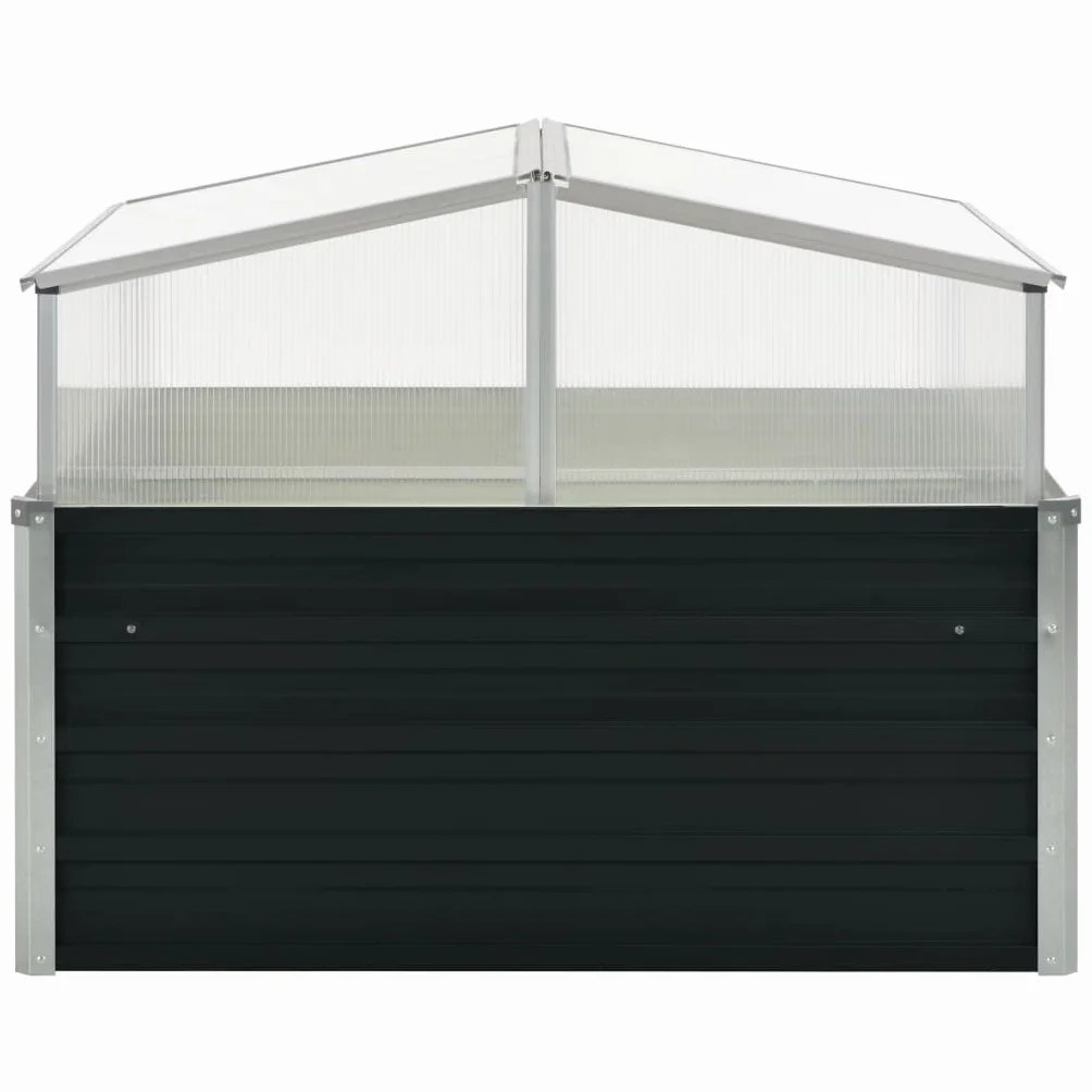 vidaXL Inspekt antracytowy 100 x 100 x 77 cm stal galwanizowana