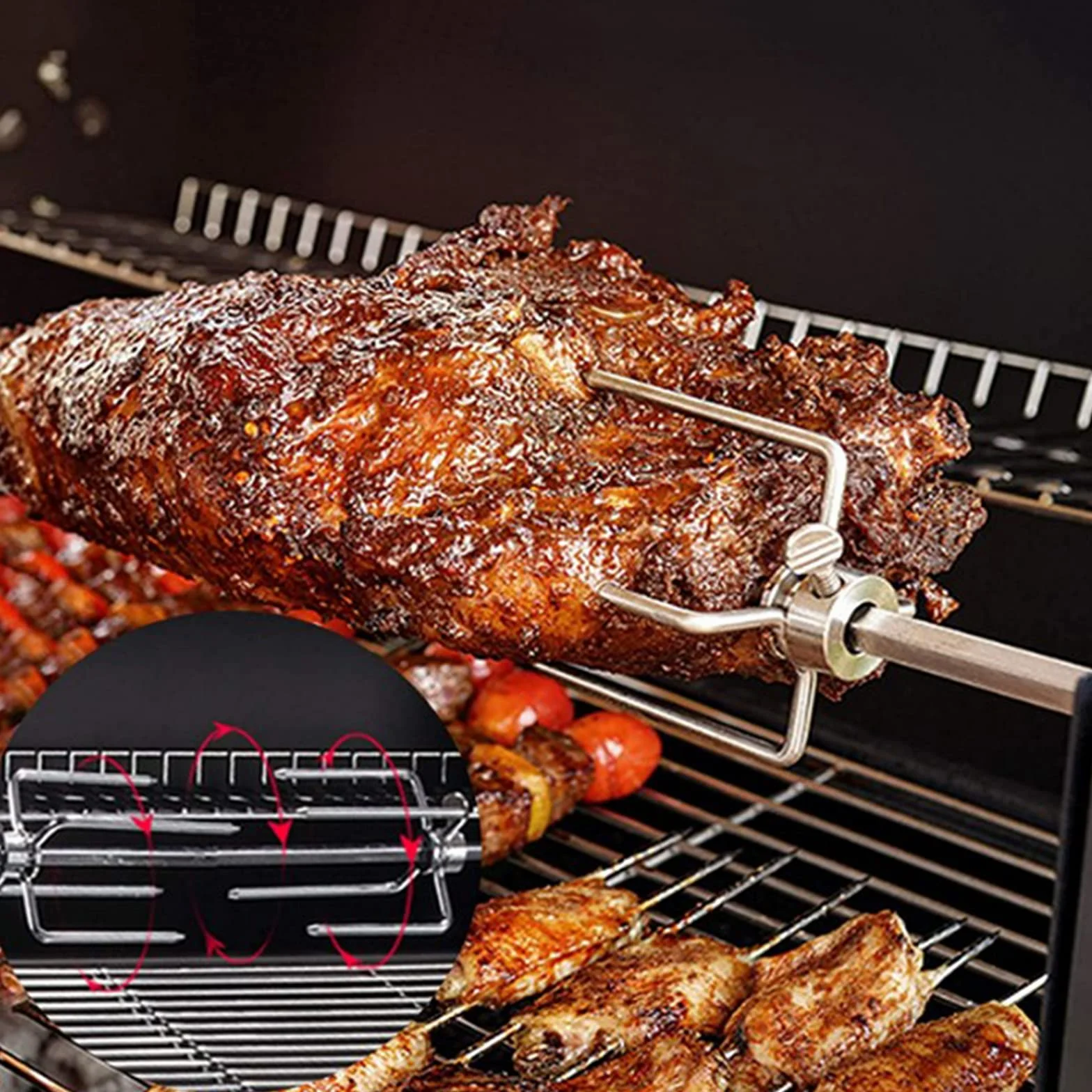 Widelce do kurczaka, widelec ze stali nierdzewnej, grill, rożen do rożna, widelce do kurczaka, grillowany rożen do kurczaka, widelec do grilla ze stali nierdzewnej, żelazne chromowane widelce do