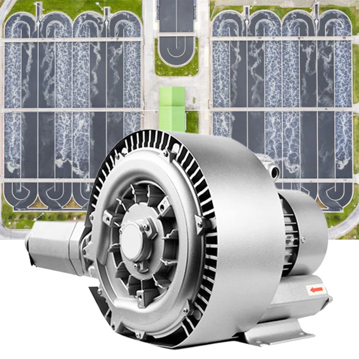 Sprężarka Regeneracyjna 700/850/1300W, 220/380V Jednofazowa/Trójfazowa, Wirowa Sprężarka Pierścieniowa Przemysłowa Pompa Próżniowa do Stawu Rybnego A700W