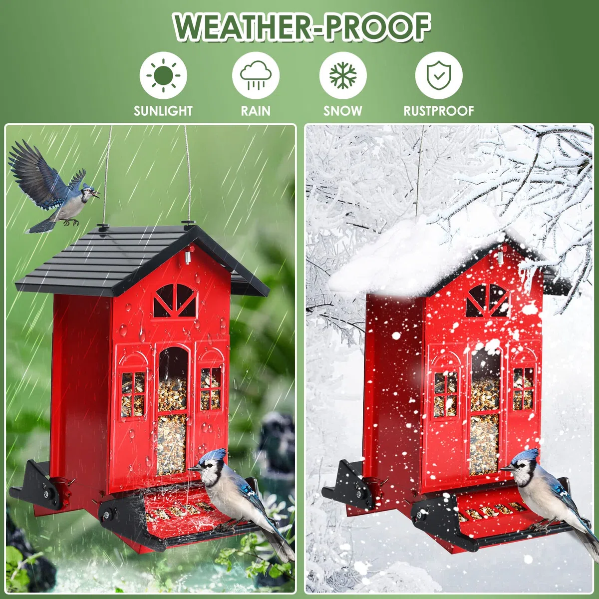 Birdkiss Karmnik dla ptaków, czerwony
