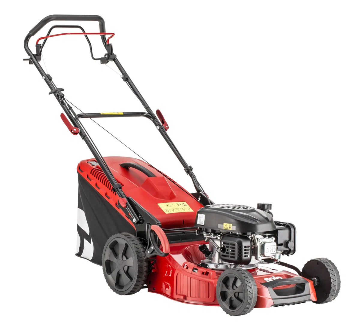 Kosiarka spalinowa Easy SBA Pro 4716 SP-A Solo by AL-KO – silnik 2,1 kW, szerokość cięcia 46 cm, napęd na koła, funkcja mulczowania 4 w 1, kosz na trawnik o pojemności 65 l do 1500 m²
