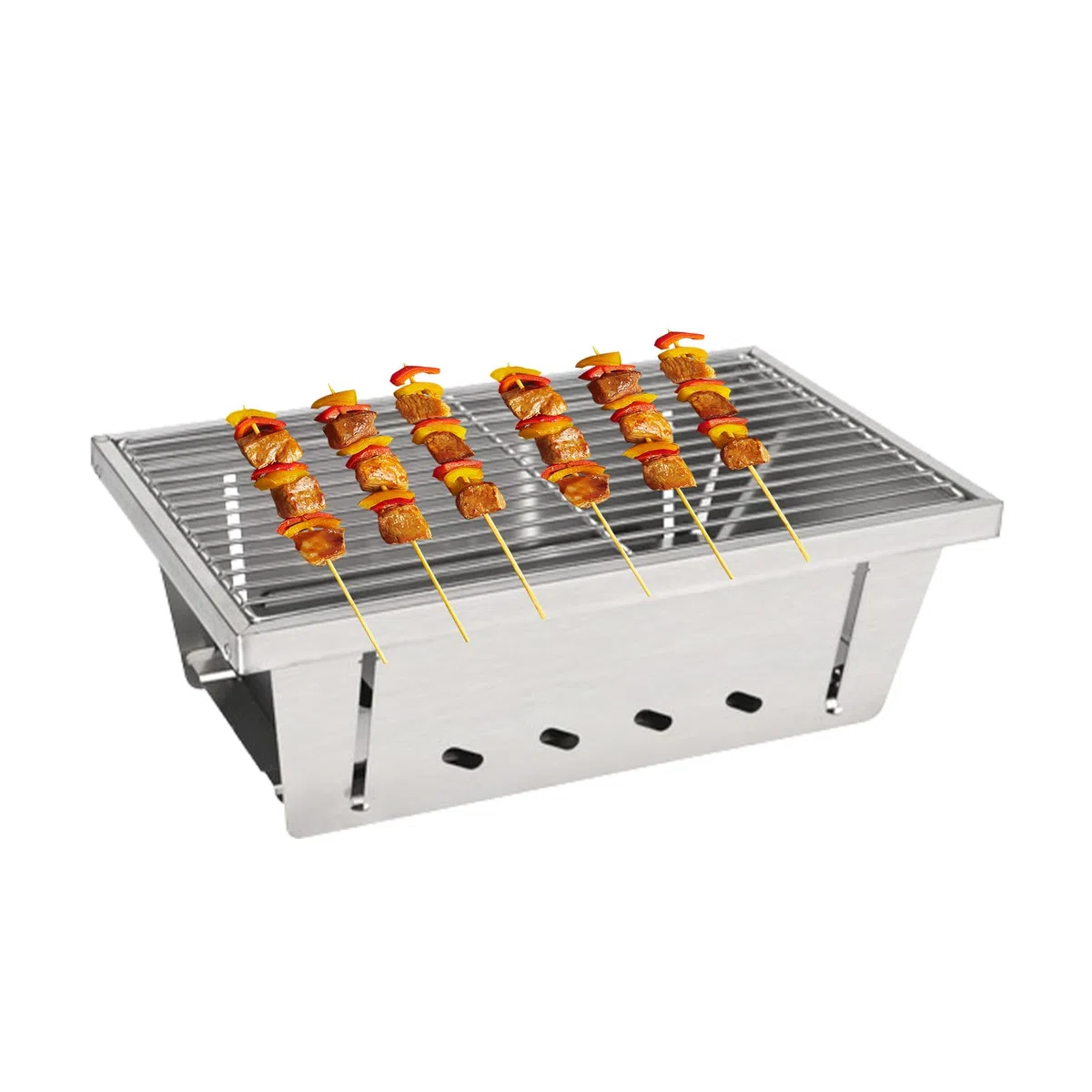 Grill Węglowy Składany Sprzęt do Gotowania Odporny na Wiatr | Grill Na Węgiel Drzewny Do Barbecue Na Wędkowanie Wędrówki Balkon Taras Podróżowanie Grillowanie Przy Ognisku