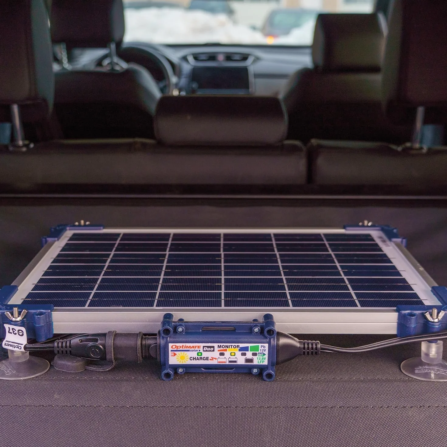 OptiMate Solar DUO 10W CarKit TM522-D1CK, hermetyczna ładowarka solarna i konserwator ładowania z sześciostopniowym odzyskiwaniem baterii 12 V/12,8 V 0,83A