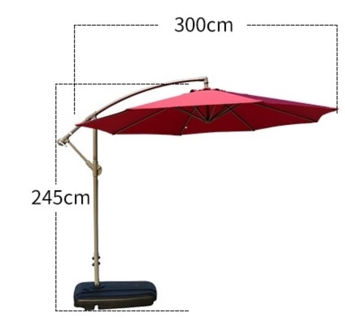 Nowoczesny Parasol Ogrodowy Duży Parasol Ogrodowy O Długości 9,8 Stopy Z Podstawą Ze Stopu Aluminium Poliester Plażowy Do Basenu Ogrodowego Przydomowego Balkon Plażowy