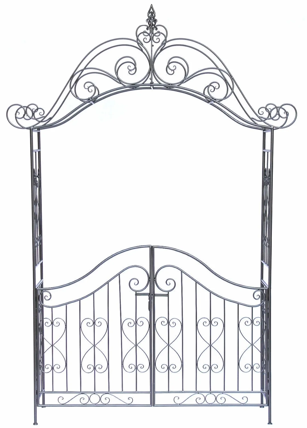 DanDiBo Łuk różany z furtką 131872 z metalu, 282 x 160 cm, pomoc w wspinaczce, pergola, pergola, pomoc w różach, rusztowanie