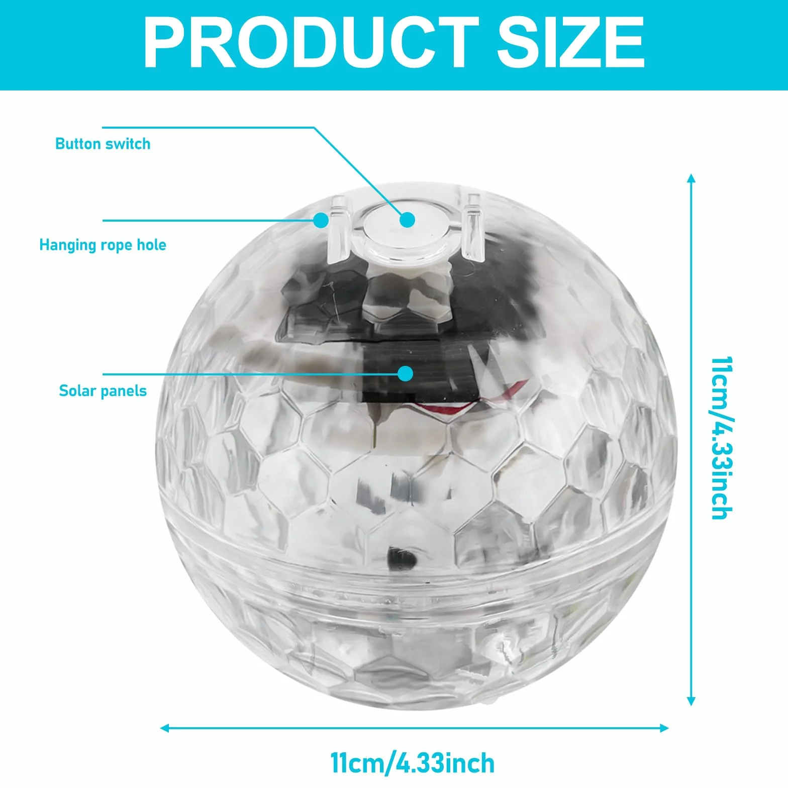 2 szt. Solar Basen Pływający Światła, 11 cm Solar Basen Lighting, Solar Basen Lighting, Solar Staw Lighting z oświetleniem RGB Zmiana koloru na basenie, fontanny