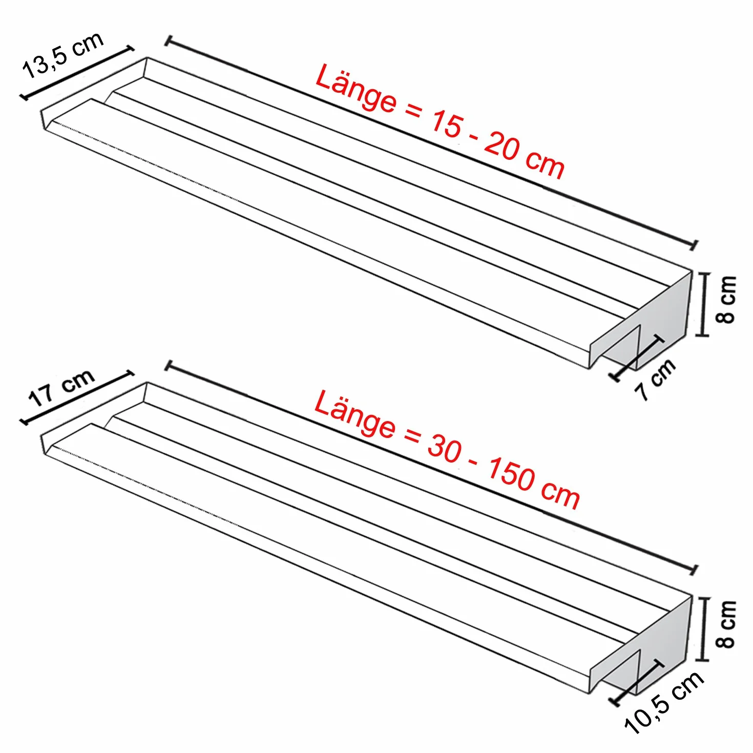 Köhko® Wodospad 60-70-80 cm (60 cm) wylewka wody ze stali szlachetnej V2A matowa szczotkowana Aquafall 24001-060