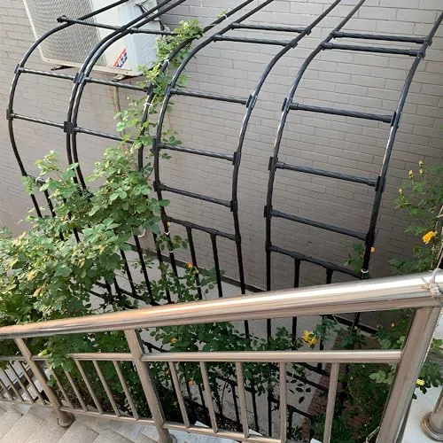 Metal do roślin pnących - półokrągła konstrukcja - łatwy montaż do użytku wewnątrz i na zewnątrz - idealny na patio, trawniki i dekoracje ogrodowe