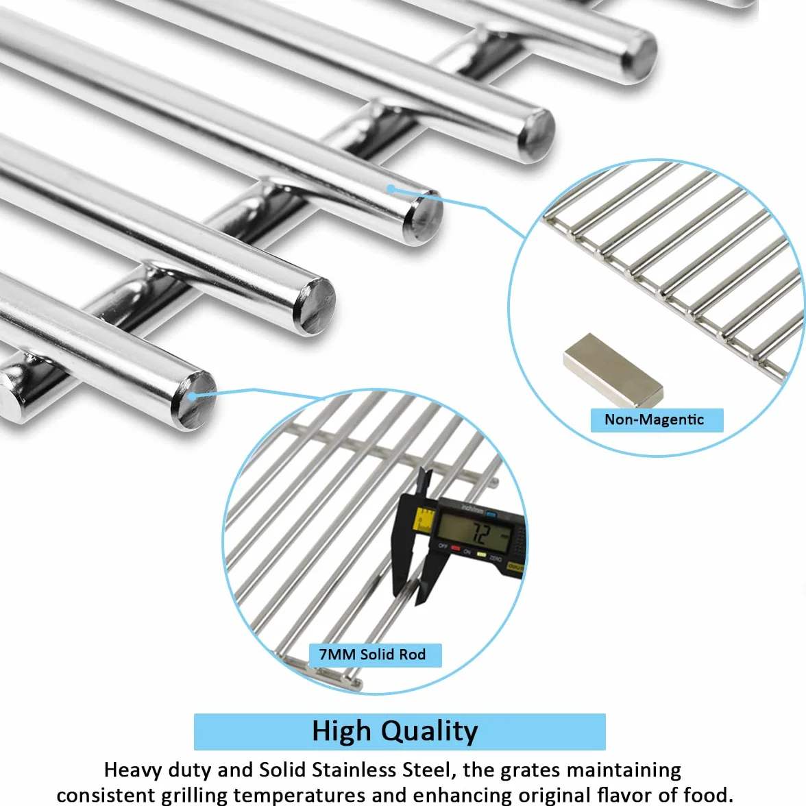 Ruszt ze stali nierdzewnej 44,5 cm do grilla gazowego Weber Spirit I, II 300, E310, E320, E330, S310, S320, S330, SP320
