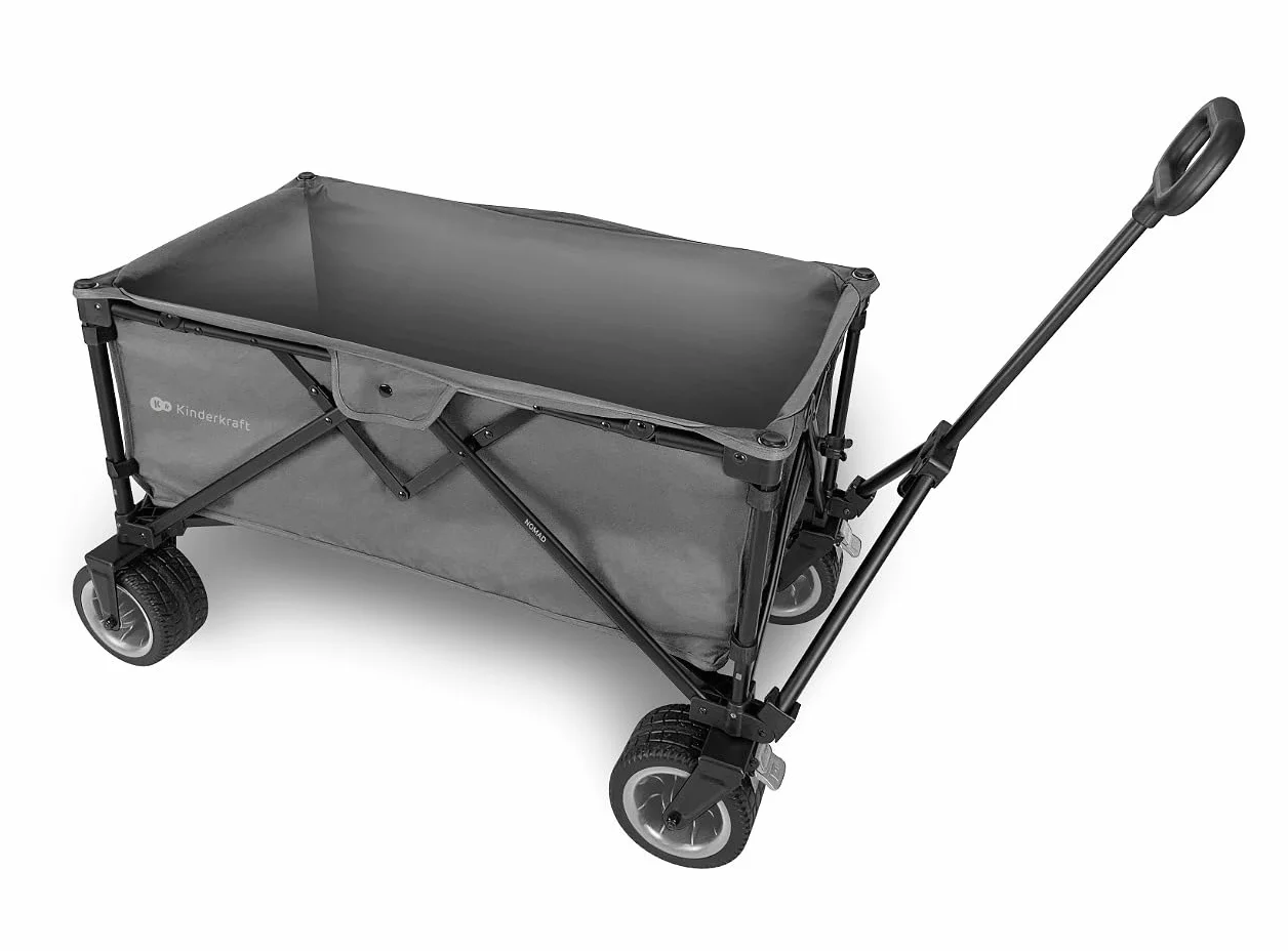 Kinderkraft Wózek składany, wózek plażowy, nośność do 130 kg, szary