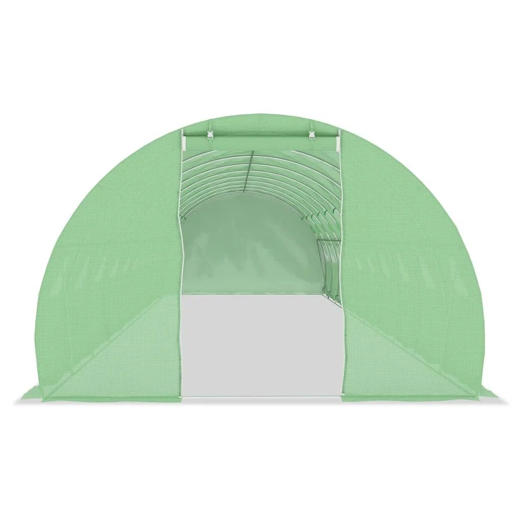 Szklarnia, domek do uprawy pomidorów, tunel foliowy 45 m², 15 x 3 x 2 m, z 20 oknami bocznymi, tkanina siatkowa PE o gramaturze 140 g/m², ocynkowana rama stalowa