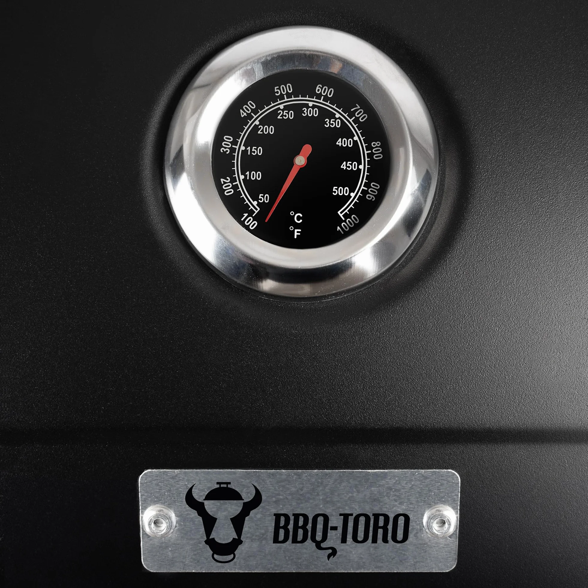 BBQ-Toro Grill na Węgiel Drzewny z Misą i Regulacją Wysokości, Pokrywką, Wózkiem i Termometrem - Duży Grill XXL