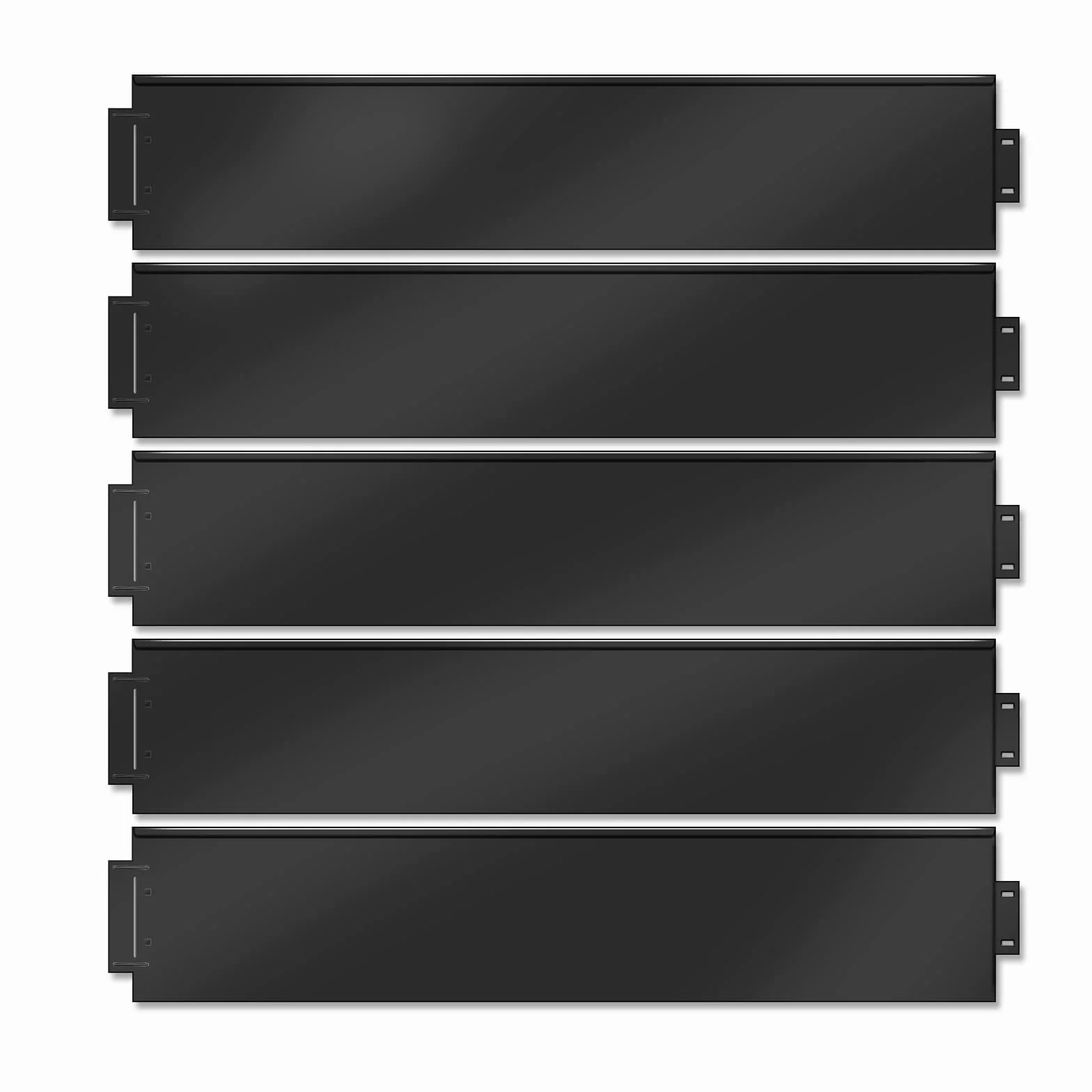 UISEBRT Krawędź trawnika, metalowa, ocynkowana, 50 m, 100 x 15 cm – 50 x obramowanie rabatki, krawędź do koszenia, palisada, czarne (długość 50 m – wysokość 15 cm)