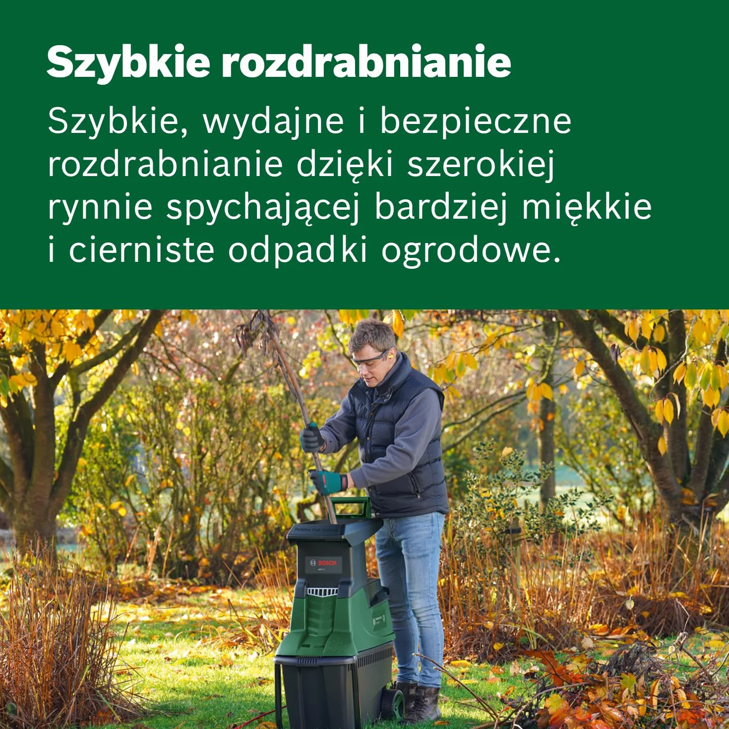 Bosch Axt 25 Tc Rozdrabniarka, Czarny/Zielony, 53 l
