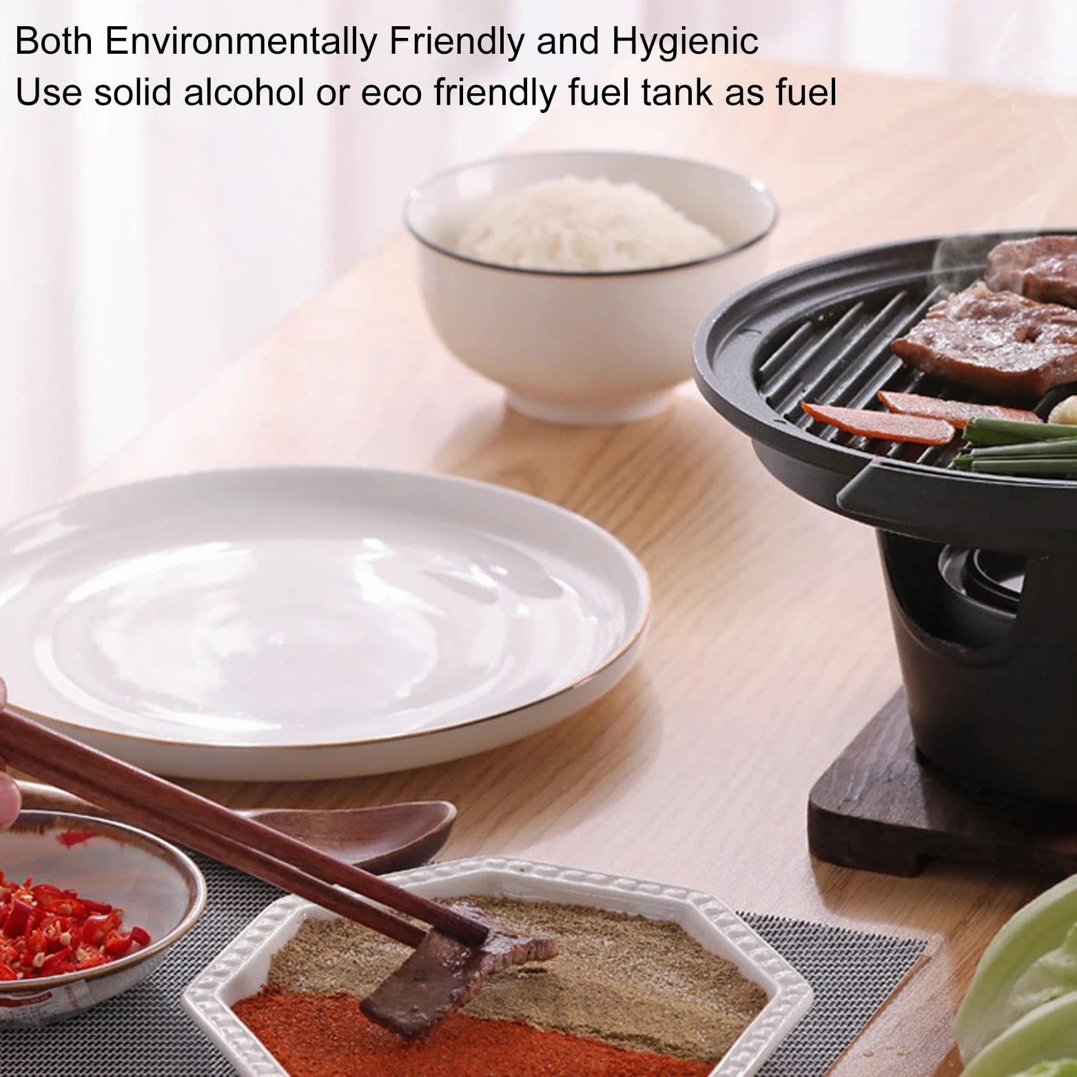 Przenośny grill na węgiel drzewny mini bezdymny wewnętrzny grill stołowy grill na domowy piknik i kemping - kompaktowy sprzęt do gotowania na zewnątrz