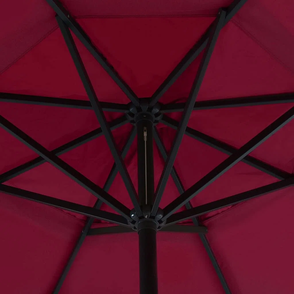 ShGaxin Parasol De Jardin parasol przeciwsłoneczny ze stojakiem na parasol, akcesoria balkonowe, gadżety balkonowe, na zewnątrz, kolor czerwony