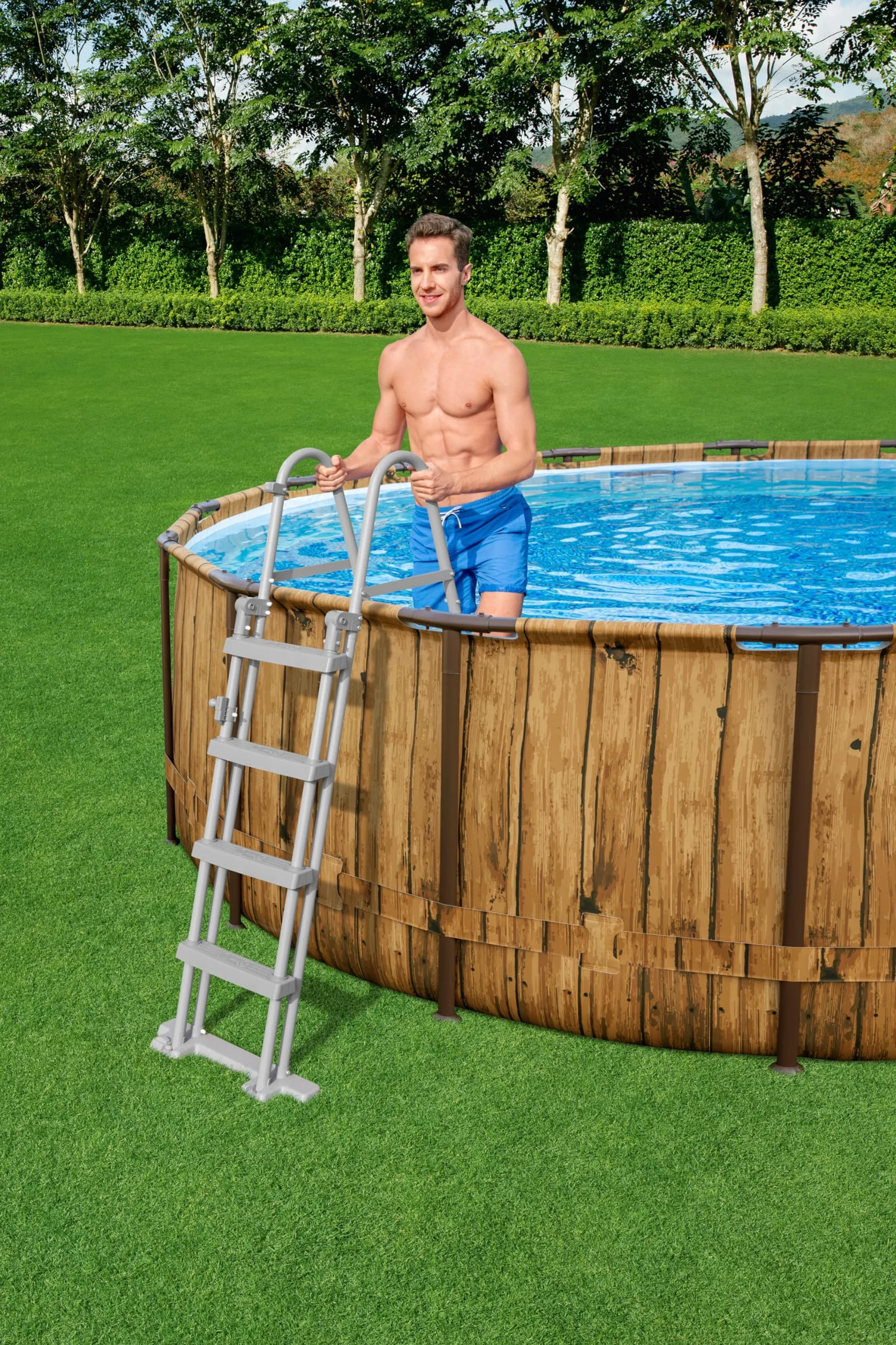 Bestway Flip & Lock Above Ground Pool Ladder 1.22 m
