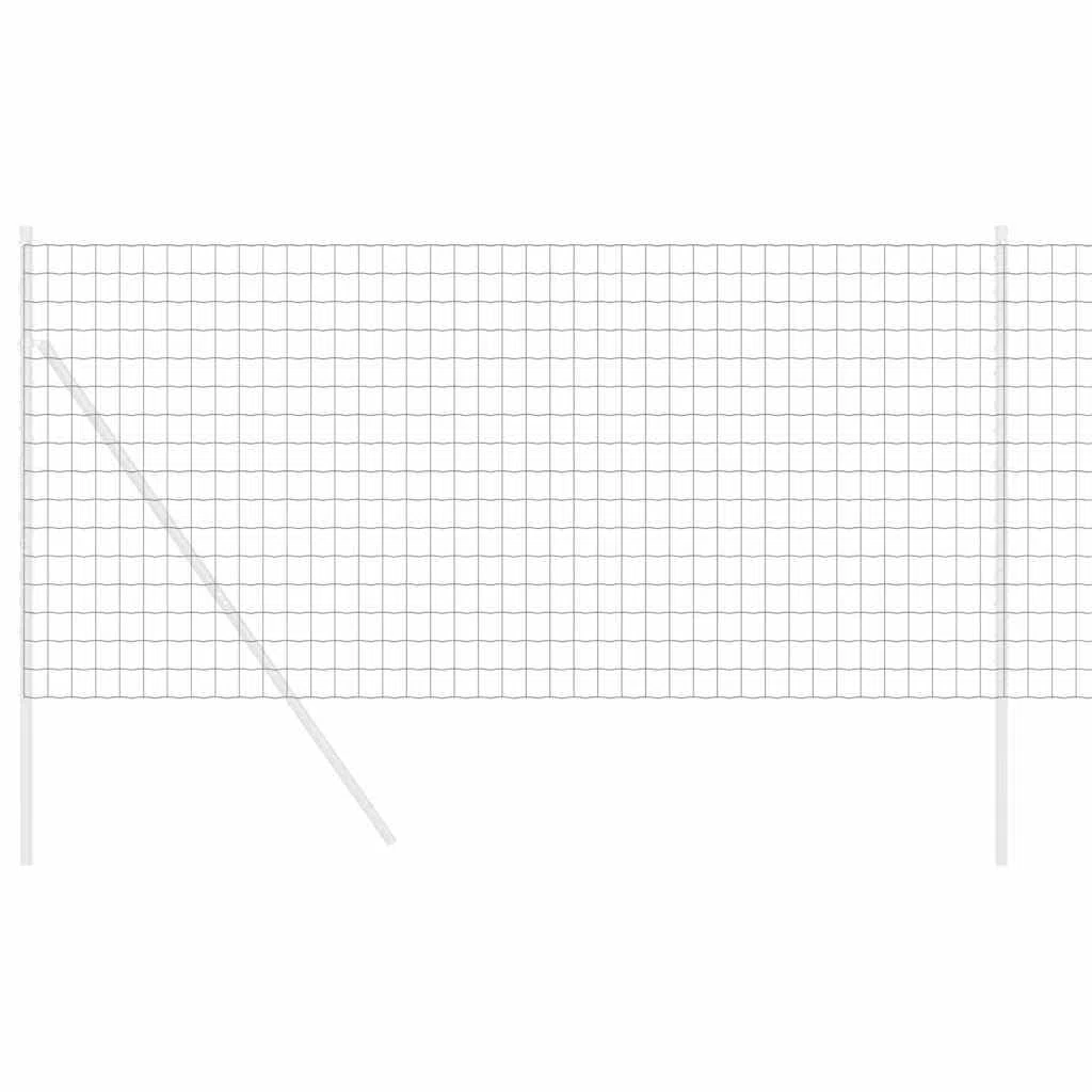 Ogrodzenie euro, szare, 1,4 x 10 m, żelazo powlekane PCW, wytrzymałe ogrodzenie ogrodowe do użytku na zewnątrz, bariera dla zwierząt, łatwy montaż bez kopania
