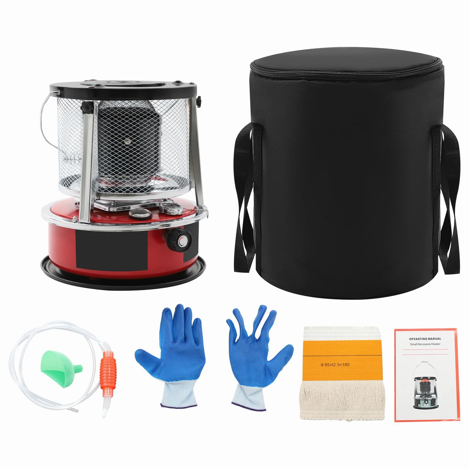 Ogrzewanie naftowe 8000BTU | zbiornik 1,37 Gal | czas pracy 18 h | kemping i garaż | Przenośny grzejnik naftowy | 15-18 m² | ręczny zapłon | outdoorowy