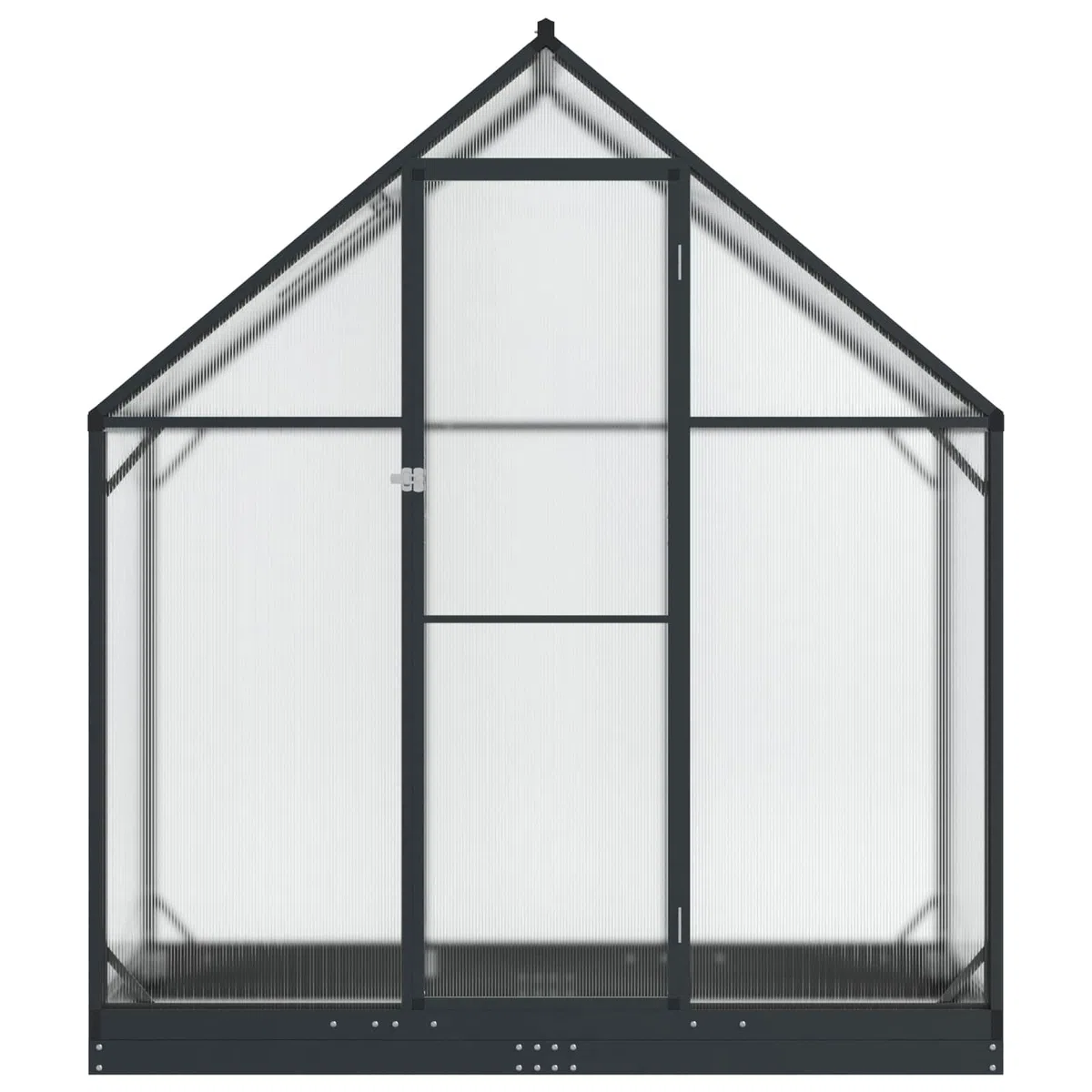Szklarnia ogrodowa, antracytowa, z aluminium i ocynkowanej stali, 183,5 x 63,5 x 207 cm, z drzwiami i zamkiem, odporna na warunki atmosferyczne, elastyczna szklarnia na pomidory, na balkon