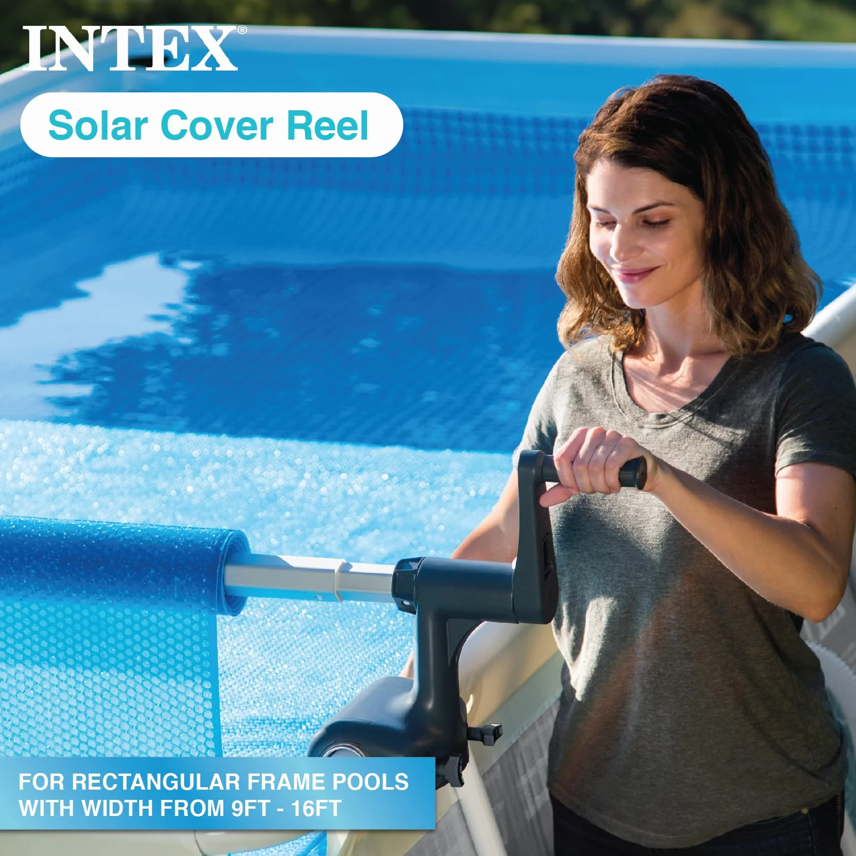 Intex Pokrowiec na Basen, Srebrny/Czarny, od 2,74 do 4,88 m
