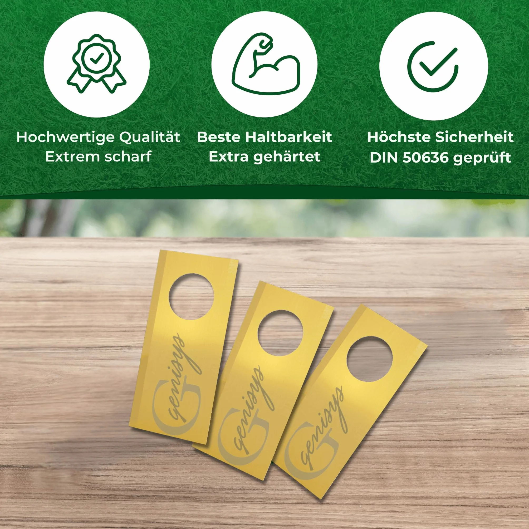 Genisys 30 tytanowych ostrzy zamiennych do Honda Miimo (LongLife – 0,5 mm) + 30 śrub [certyfikat DIN EN 50636]