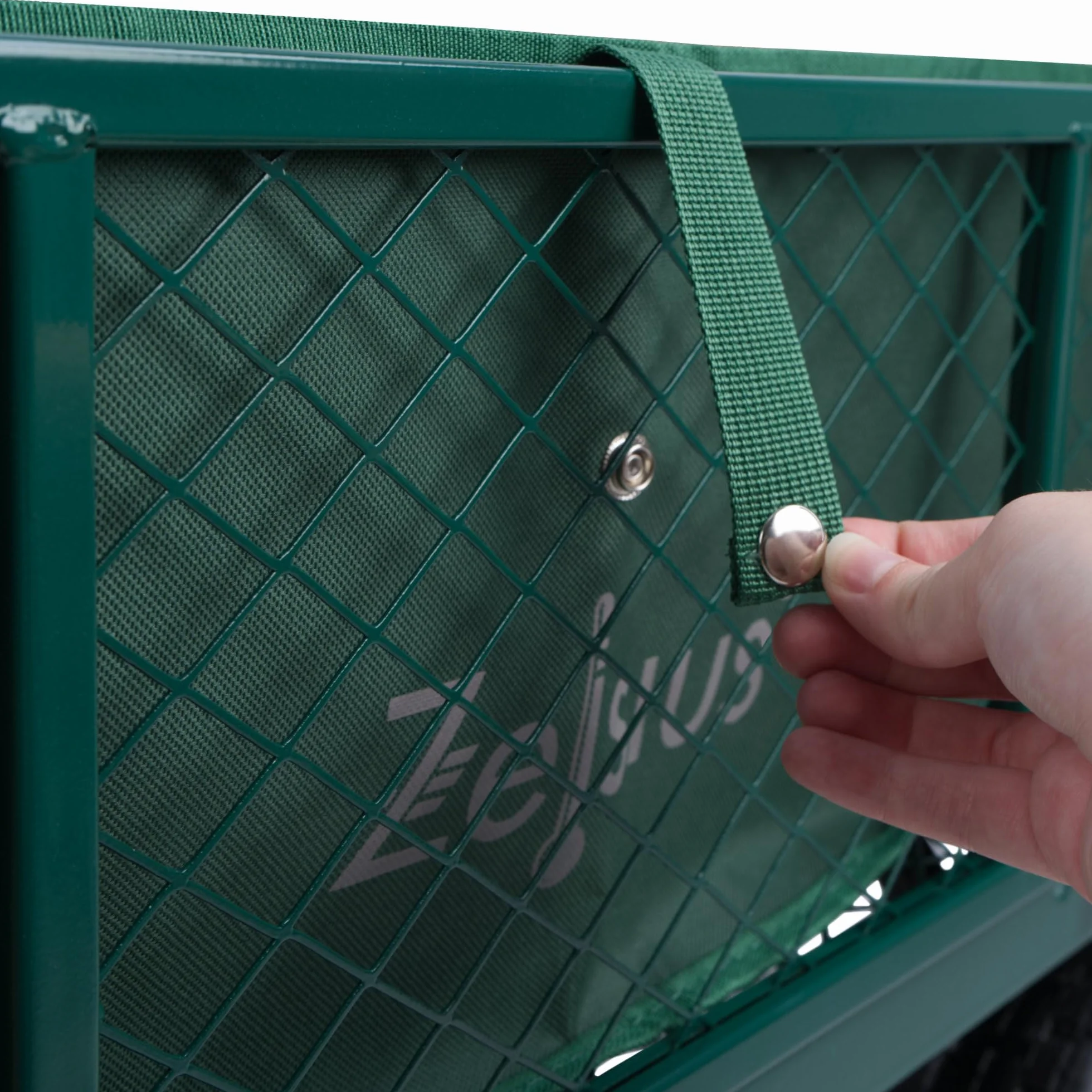 Zelsius Wózek ogrodowy 350 kg 105 l składany zielony/żółty